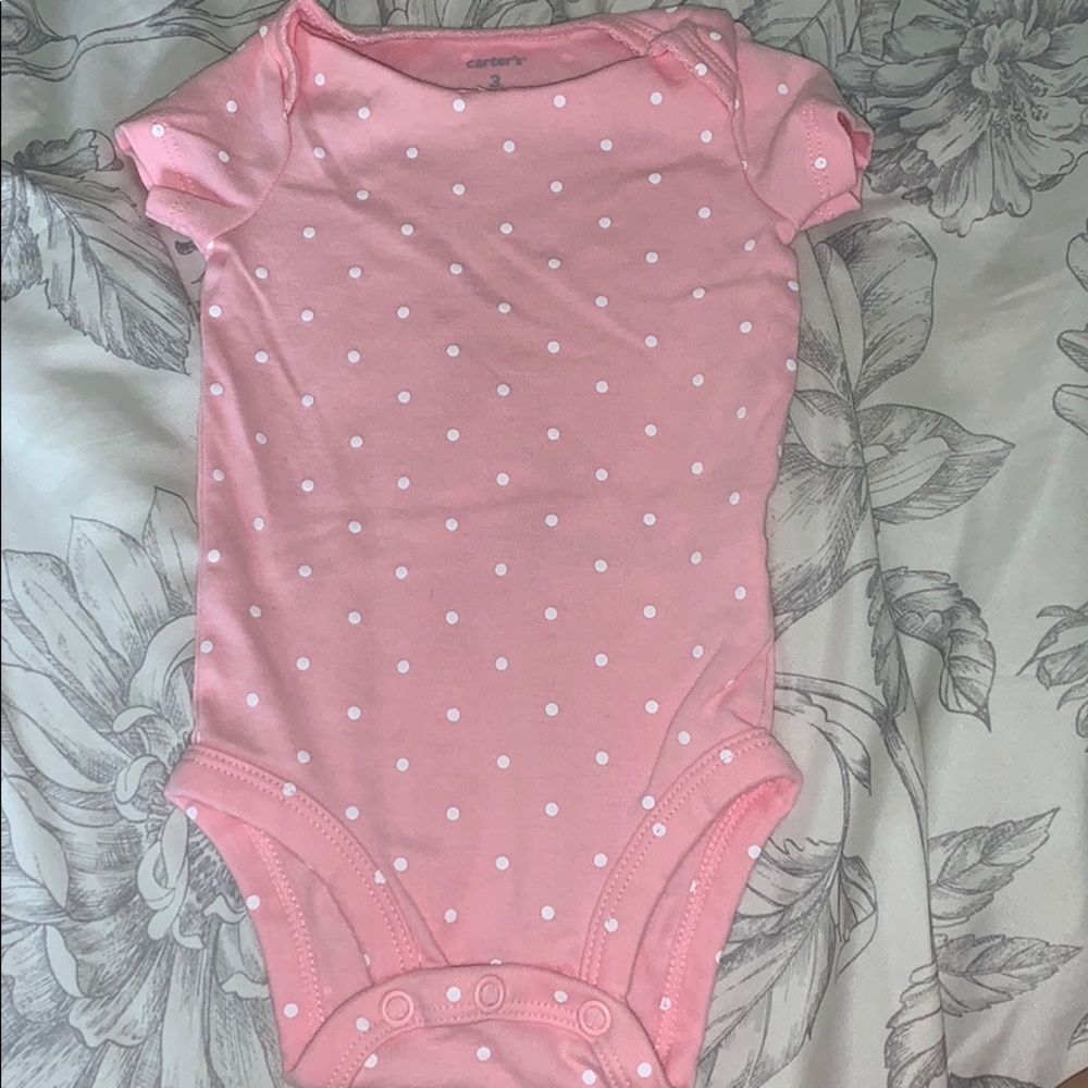 Pink Polka Dot Onesie